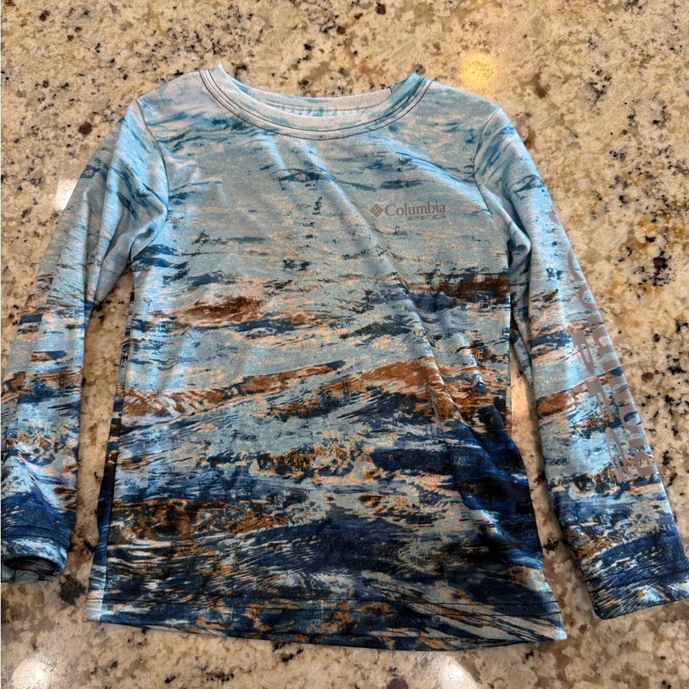 Columbia Blue and Brown Long Sleeve Shirt3T